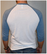 Load image into Gallery viewer, Soft Baseball Style (White &amp; &quot;Denim Blue&quot;) Three Quarter (3/4) Sleeve Shirt