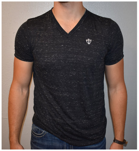 Super Soft Ringspun (Black Marble) V-Neck T-Shirt