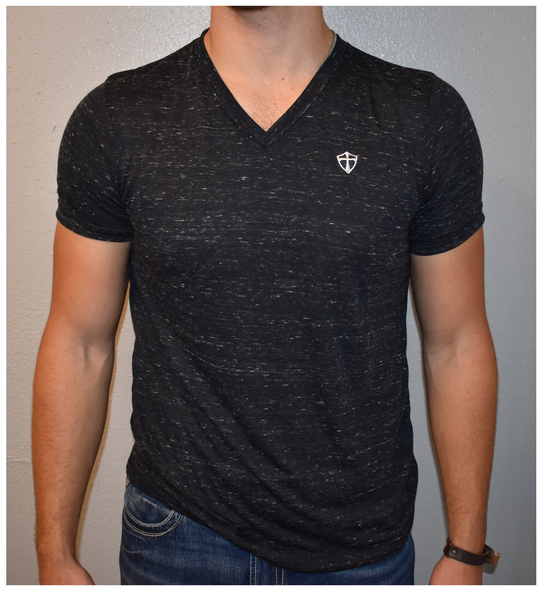 Super Soft Ringspun (Black Marble) V-Neck T-Shirt